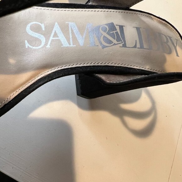 Like New Sam & Libby Evita Grommet Double Strap Chunky Heel, Size 9 - Picture 9 of 12